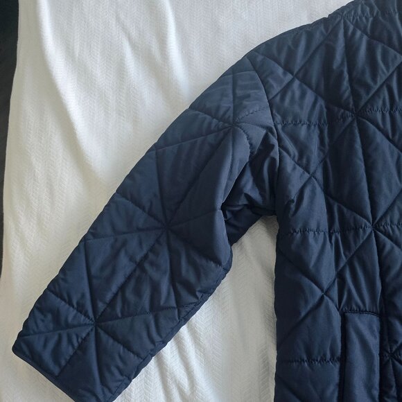 Navy Treasure & Bond Quilted Collarless Jacket 3X - Picture 10 of 13